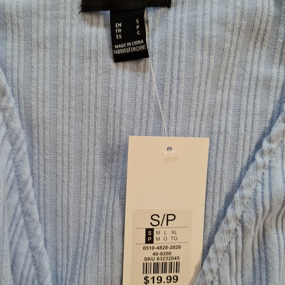 NWT Streetwear Society Baby Blue Top Size Small - Picture 3 of 8